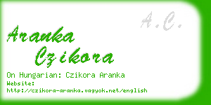 aranka czikora business card